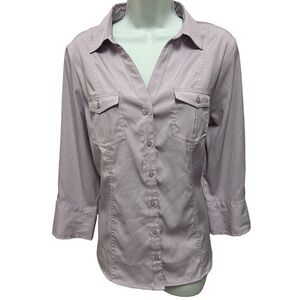 EST. 1946, Women's Lavendar Button Down Blouse, Size Large